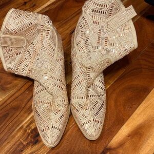 Azalea Wang Hania Crystal Embellished Western Boots